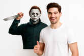 Michael Myers Window Decoration - Halloween Wall Grabber